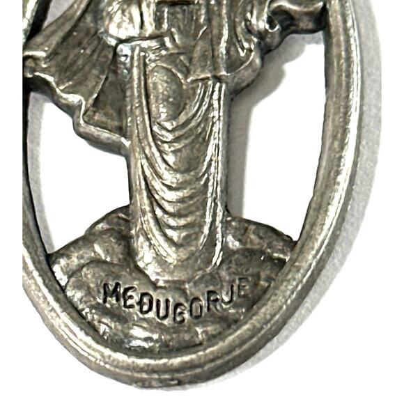 Medjugorje Virgin Mary Necklace Wood Beads Catholic Pendant from Apparition Site - Picture 5 of 7